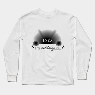 I'm watching you.. big cat Long Sleeve T-Shirt